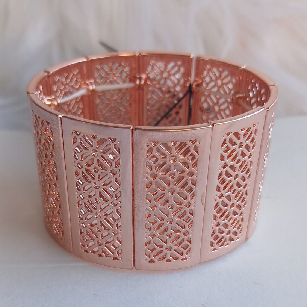Paparazzi Rose Gold Intricate Strech Bracelet